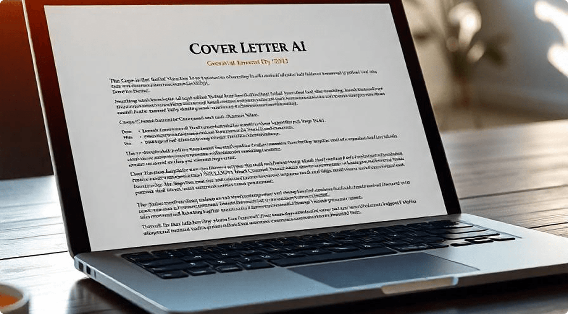 Cover Letter AI Interface
